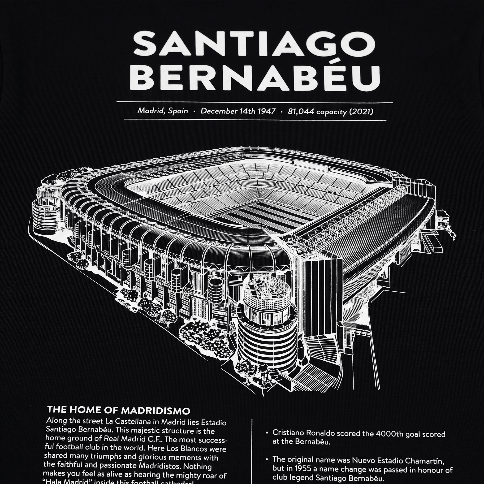 Tricou cu pictogramă arhivă Santiago Bernabéu